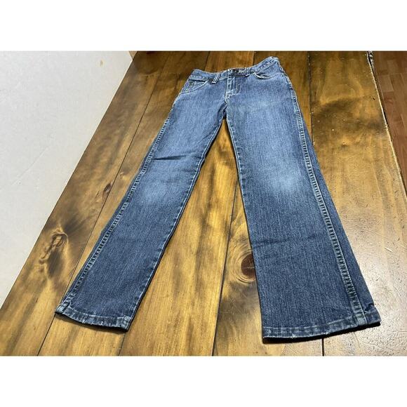Wrangler Retro Jeans Boys 10 Slim Blue Relaxed Straight Denim Adjustable Western - Picture 1 of 9